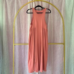 ZARA Rust Cotton Basic Maxi Dress